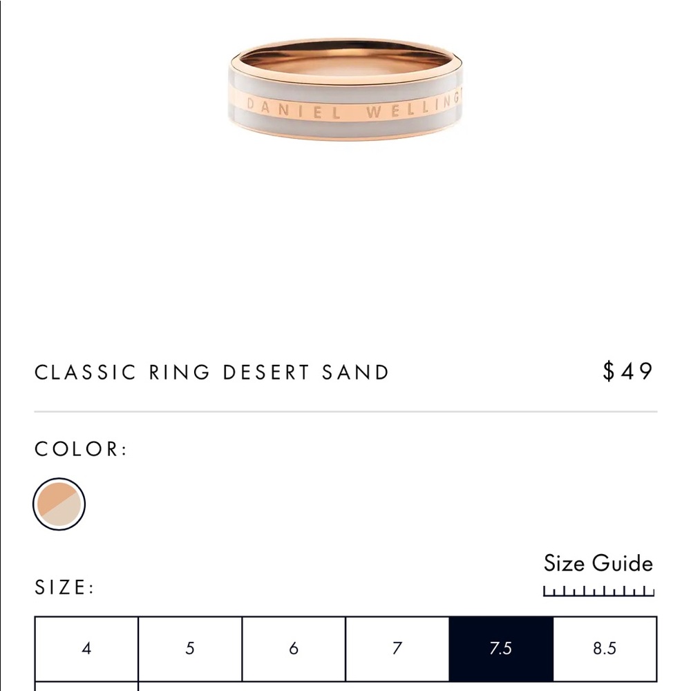 Daniel Wellington classic ring desert sand